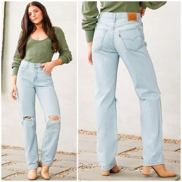 Levi's Denim - Levi's Low Pro Women's Jeans in Charlie Won Light Wash Distressed Size 29